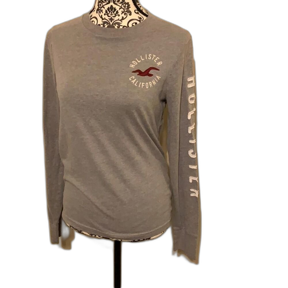 Hollister-co Women's Grey T-shirt